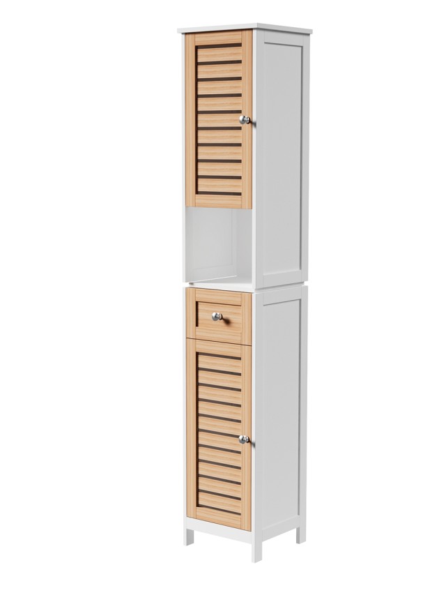 Galileo Κολώνα Ντουλάπι MDF Λακαρισμένο με 2 Πόρτες και 1 Συρτάρι 32x30χ170 εκ. Σκάφες 2188834