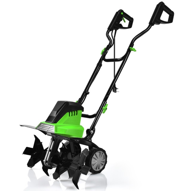 Costway Ηλεκτρικό φρεζάκι κήπου 1500W με 6 μαχαίρια και διακόπτη ασφαλείας 2 σημείων, πράσινο, 104,5 x 100 x 45,5 cm GT3587DE-GN