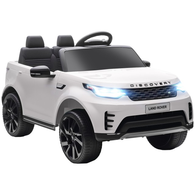 AIYAPLAY Παιδικό Ηλεκτρικό Αυτοκίνητο με Άδεια Land Rover με LED Φώτα, Κόρνα και Τηλεχειριστήριο, 105x68.5x58 εκ., Λευκό 370-415V90WT