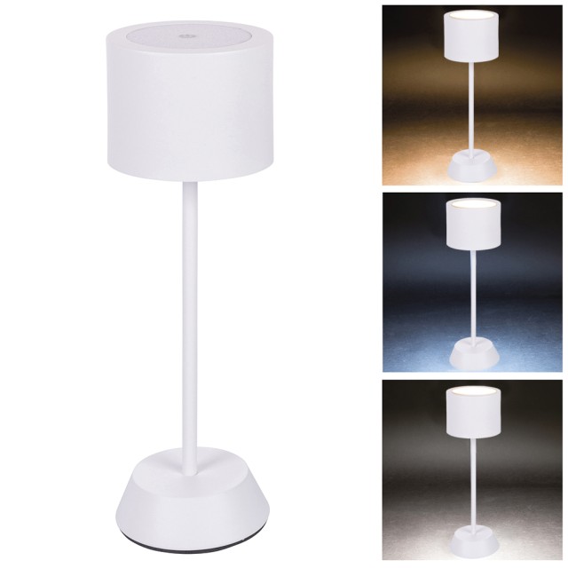 Kooper Επαναφορτιζόμενο επιτραπέζιο φωτιστικό με αισθητήρα αφής 3 επιπέδων φωτεινότητας σε ιβουάρ χρώμα Aladina 5914535