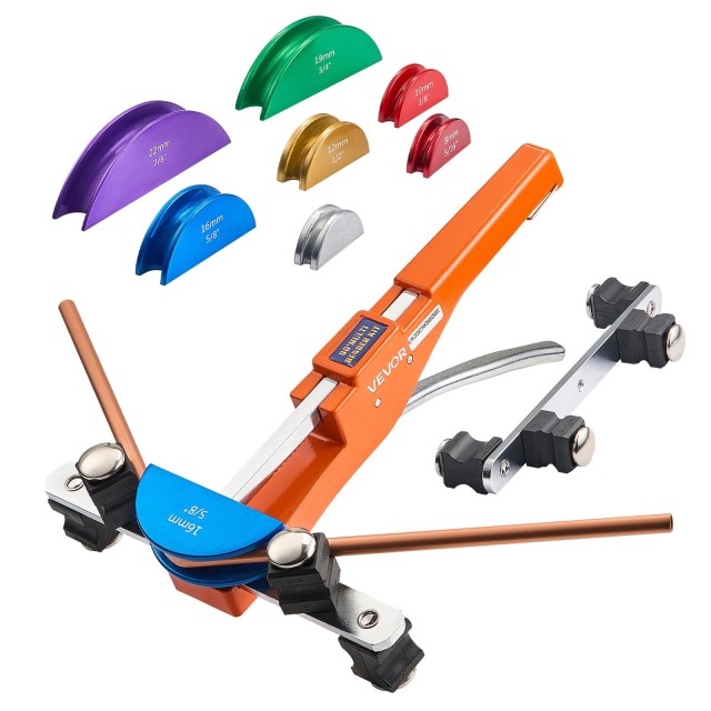 VEVOR Κιτ Σωληνοκαμπτήρα, 6-22 mm, Συμπαγής Χειροκίνητος Υδραυλικός Καμπτήρας με 7 Χρωματιστά Κράματα Αλουμινίου, Εργαλεία HVAC για Χαλκό JLSDWGJJXKZXCU7UC001V0