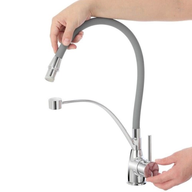 BAKAJI Μπαταρία Νιπτήρα Διπλής Λειτουργίας με Μαύρο Ματ Σιλικονούχο Ρουξούνι 02815411