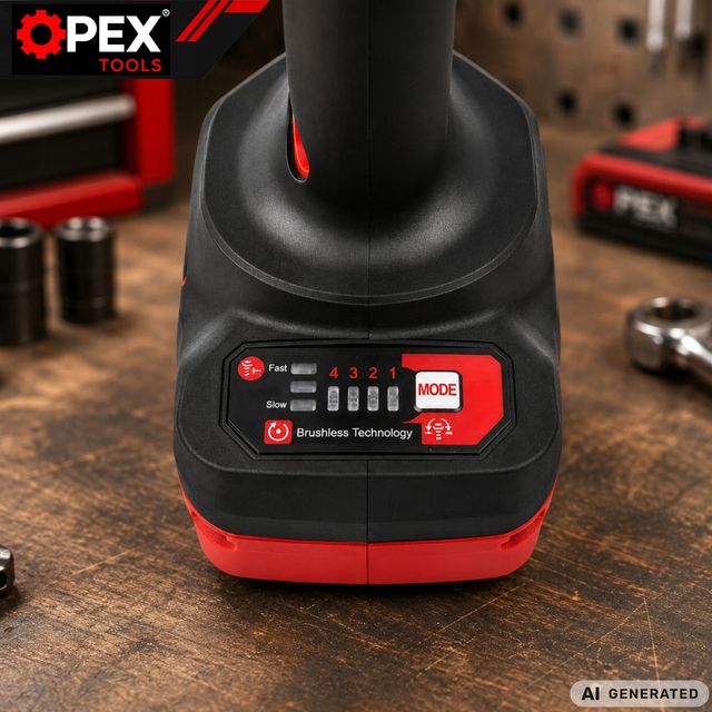 Verk Group OPEX TOOLS Παλμικό Κλειδί Μπαταρίας 21V Brushless 700Nm με 2 Μπαταρίες 3Ah, Καρυδάκια & Βαλίτσα 5907451391938