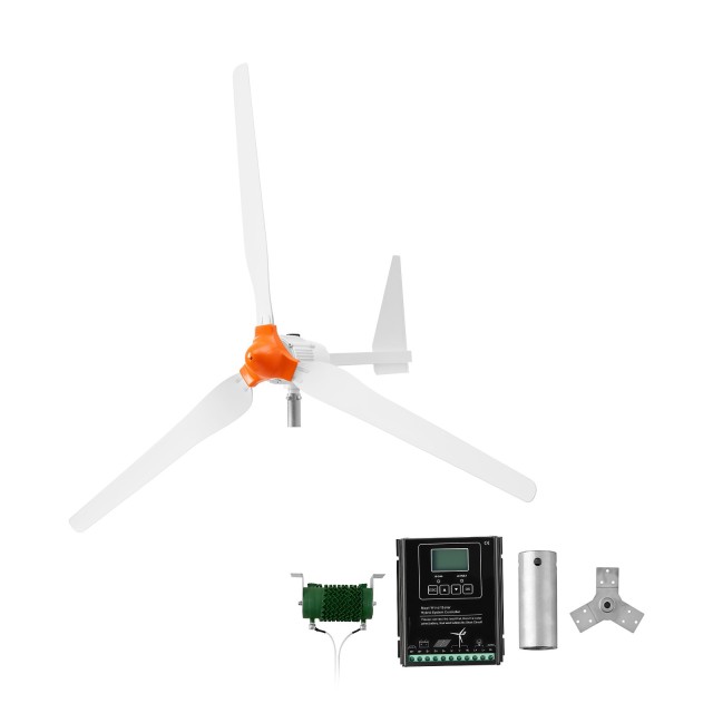 VEVOR Ανεμογεννήτρια 1500W 24V 3 Πτερυγίων με Υβριδικό Ελεγκτή Αιολικής/Ηλιακής Ενέργειας FSSFLWLFDJMPAAXPB001V9