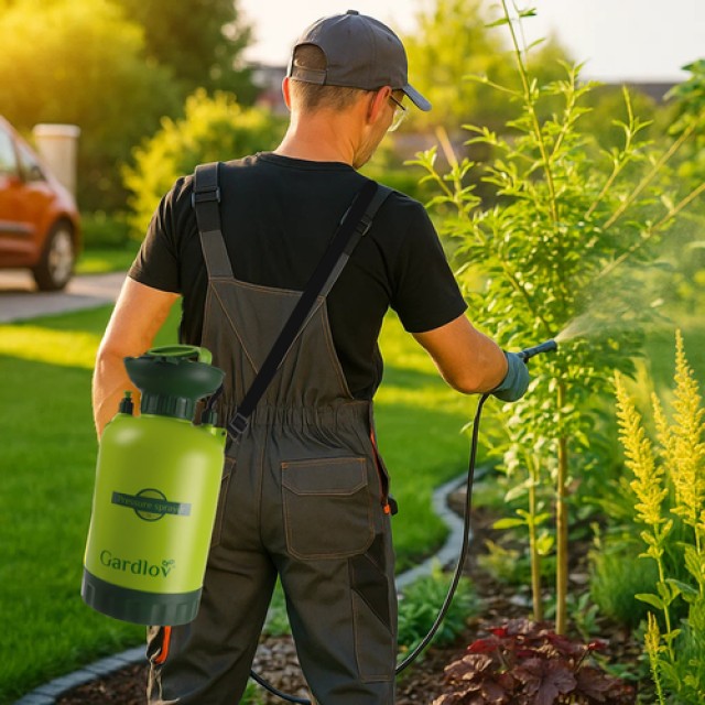 Ψεκαστήρας Πίεσης Χειρός 5L με Ιμάντα Ώμου Πράσινο 25581 Gardlov