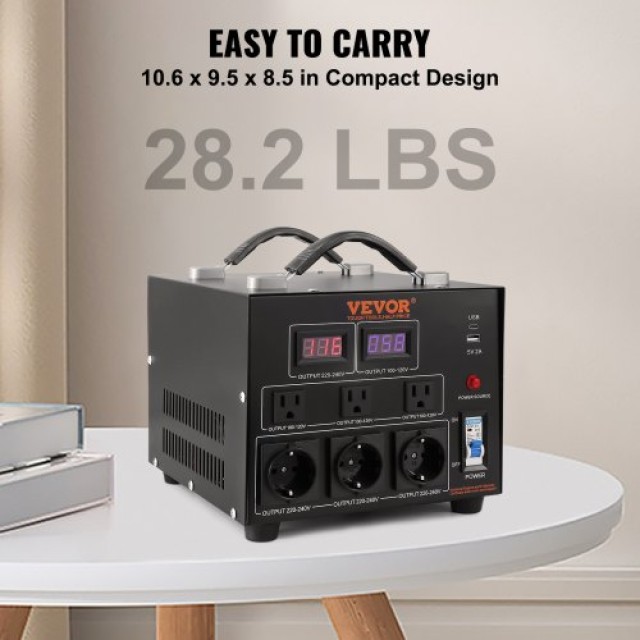 Μετασχηματιστής Τάσης VEVOR 5000W, Βαρέως Τύπου, CE Πιστοποιημένος DYZHQ110V230VQLPQV2