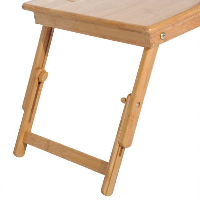 HOMCOM Πτυσσόμενο και ανακλινόμενο Τραπέζι Η/Υ με Συρτάρι, 72x35x22-30, Χρώμα ξύλου 923-004