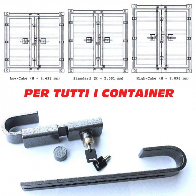 BAKAJI Λουκέτο Ασφαλείας για Container με Δόντι και 2 Κλειδιά 02662597