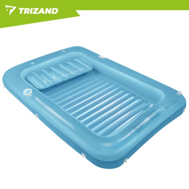 Trizand Trizand Φουσκωτό Στρώμα Θαλάσσης 210x140cm με Ποτηροθήκες και Πλάτη για Πισίνα/Θάλασσα 27756