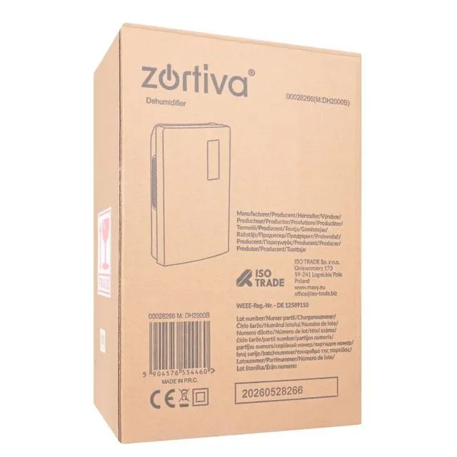 Zortiva Αφυγραντήρας Αέρα 2 σε 1 με UV/TiO2 90W για έως 30 m² 28266
