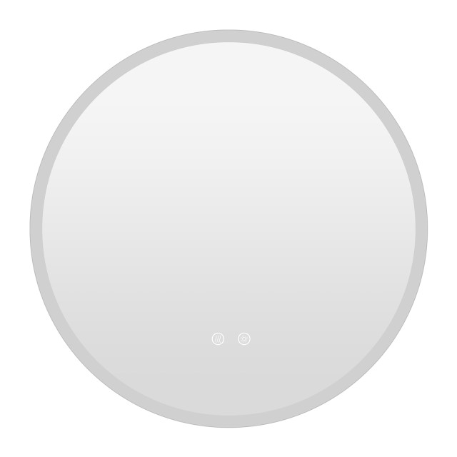 Costway Στρογγυλός Καθρέφτης Ø70 cm με Φωτισμό & Αντιθαμβωτική Λειτουργία - Επιτοίχιος Καθρέφτης με 3 Χρώματα Φωτισμού BA8424