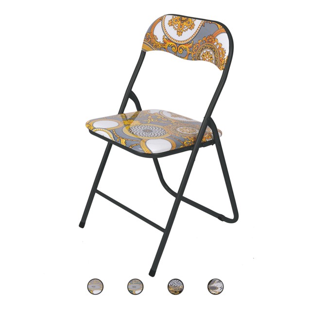 Galileo Πτυσσόμενη καρέκλα εξοικονόμησης χώρου με διακόσμηση μπαρόκ  Sibilla 5914302 Τυχαία Επιλογή Χρωμάτων