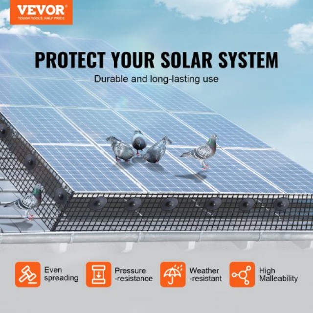 VEVOR Προστατευτικό Πλέγμα Ηλιακών Πάνελ 8x100ft με 100 Συνδέσμους Αλουμινίου TYNDCBBHWTZ8P9JXNV0