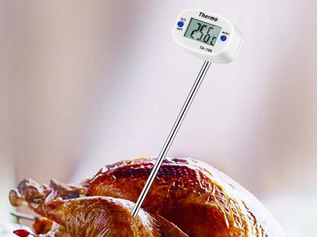 Verk Group Ψηφιακό Θερμόμετρο Κουζίνας LCD για Κρέας και Υγρά με Αισθητήρα 5907451300701