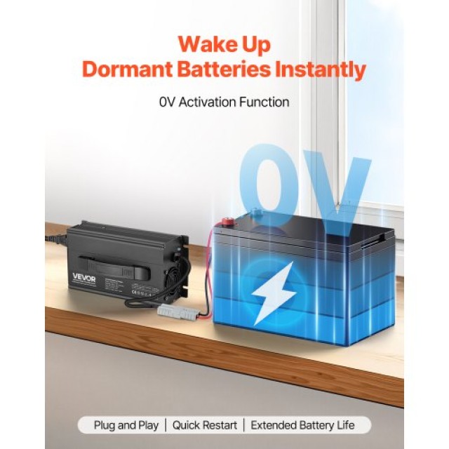 VEVOR Φορτιστής LiFePO4 24V 20A 29.2V AC-DC για RV FCCDQ24V20A0KO4EE001V2