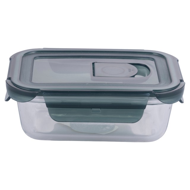 Galileo Αεροστεγές Ορθογώνιο Γυάλινο Δοχείο 370 ml με Καπάκι και Κλιπ SChef 5924431