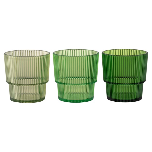 Villa DEste  Σετ 12 τμχ Ποτήρι νερού 300 ml πράσινο από πλαστικό PS Shades of Green Unico 5925000