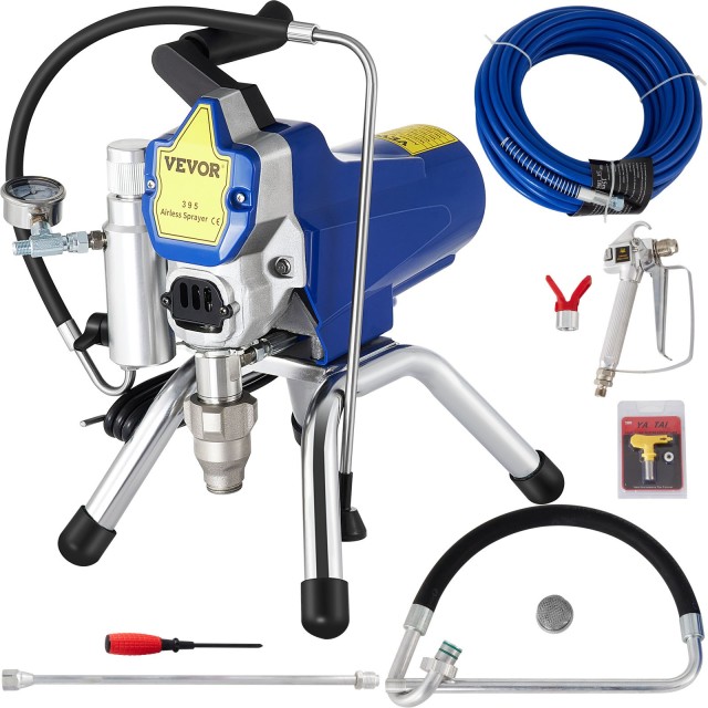 VEVOR Ηλεκτρικό Airless Sprayer Χρώματος 2200W με Ρυθμιζόμενη Πίεση 22Mpa & Σωλήνα 15M PTJ2200WGYWQPTJ01V2