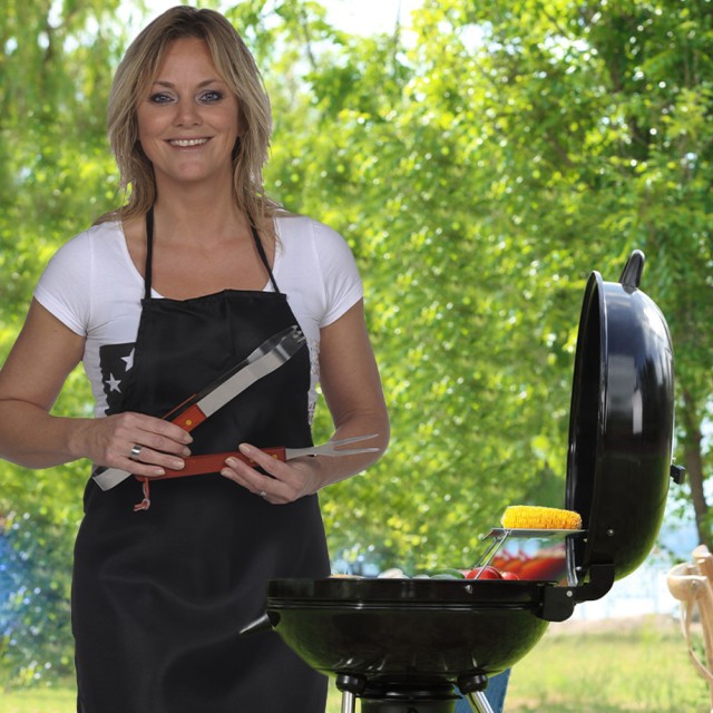 BAKAJI Μαύρη Ποδιά Κουζίνας BBQ Barbecue 85x65 cm Πολυχρηστική Εστιατορίου Σεφ Μάγειρα 10006465