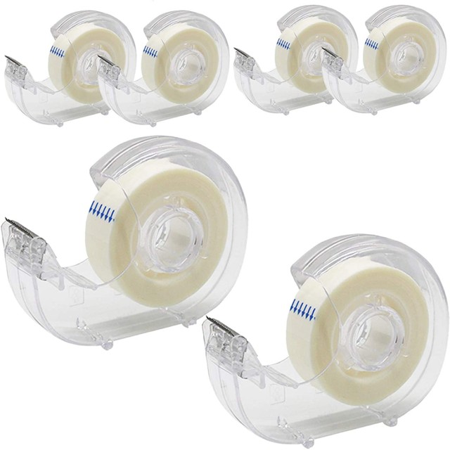 BAKAJI Σετ 6 Διανομέων με Κολλητική Ταινία 33 x 18 mm για Σπίτι, Γραφείο, Σχολείο - Εξοικονόμηση Χώρου 02838953