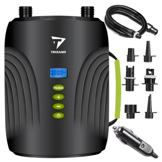 TRIZAND Ηλεκτρική Αντλία SUP 12V με 6 Μύτες για Σανίδες SUP, Καγιάκ και Φουσκωτά 25262