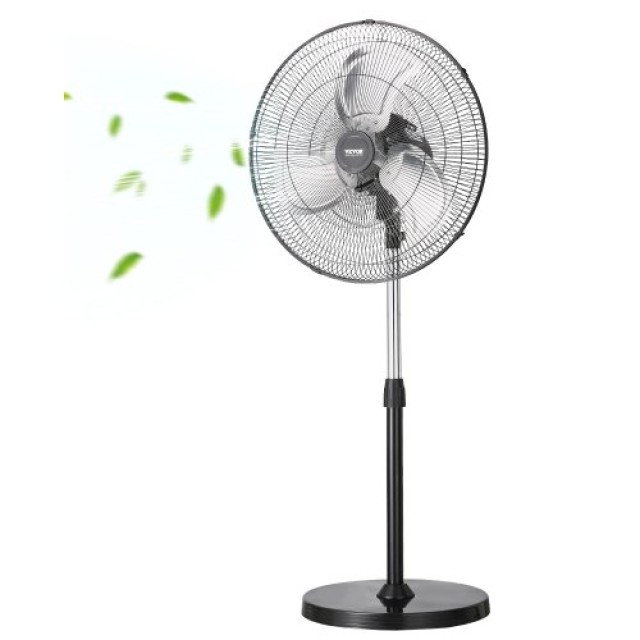 VEVOR 20 Βιομηχανικός Ανεμιστήρας Ορθοστάτης 3 Ταχυτήτων με Ρυθμιζόμενο Ύψος GYLSFS20INCHL62V4V2