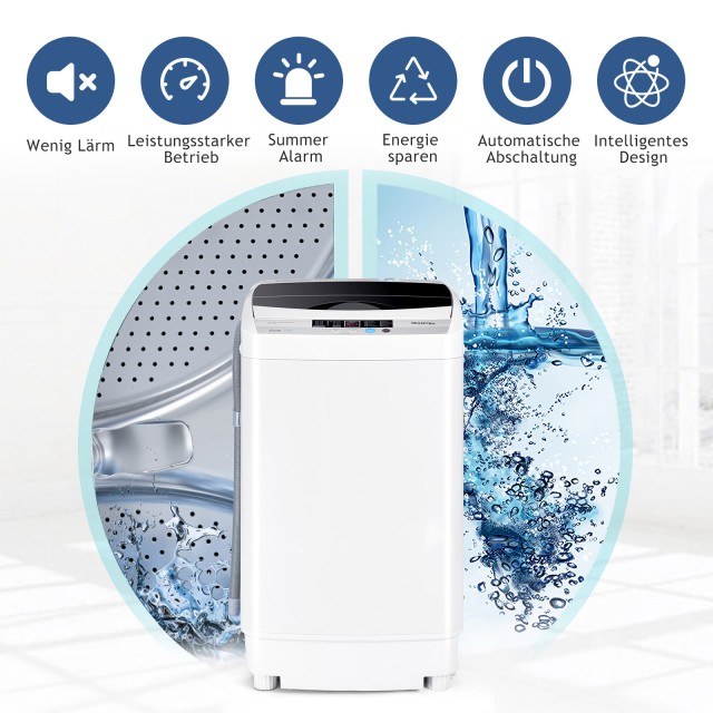 Costway Πλυντήριο Ρούχων 4,5KG Toplader με Οθόνη 310W FP10565DE