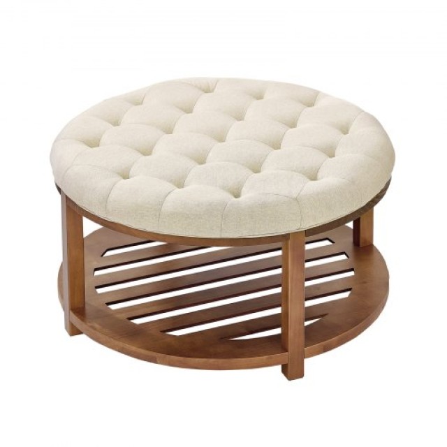 VEVOR Στρογγυλό Λινό Σκαμπό/Τραπέζι με Ράφι, 81 cm BYJDYXWSJKFSU67U8001V0