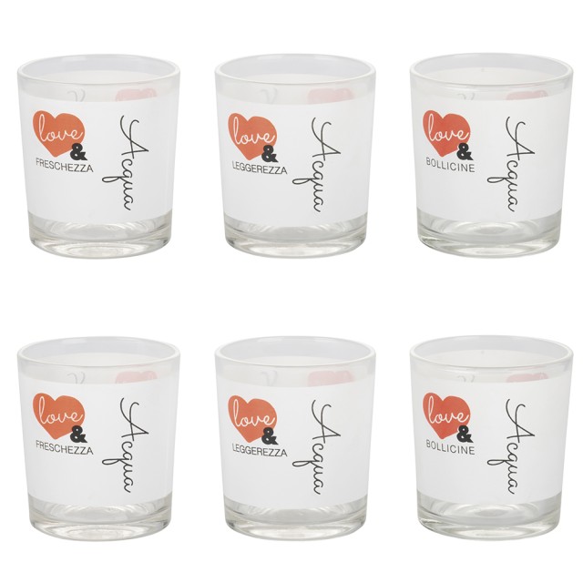 Galileo Σετ 6 ποτήρια νερού από γυαλί 270 ml Love and 5919574