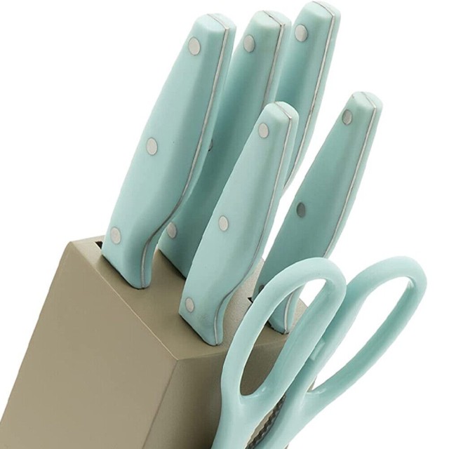BAKAJI Σετ 7 Τεμάχια 5 Μαχαίρια Ψαλίδι 1 Βάση Λαβή Κομψή και Εργονομική 02815201