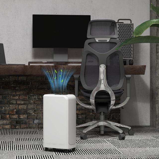 HOMCOM Φορητός Αφυγραντήρας Touch 12L με Σωλήνα Αποστράγγισης, Χρονοδιακόπτη και Φίλτρο, από ABS, 28x18x50.6 cm, Λευκός 821-035V90WT