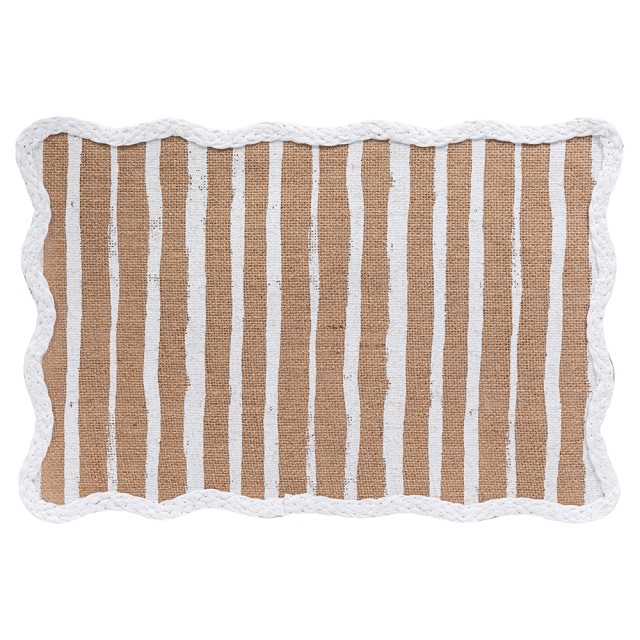 Villa DEste  Σετ 6 τμχ Τραπεζομάντηλο 45x30 cm από γιούτα και χαρτί με κυματοειδές τελείωμα Wavy 5921777