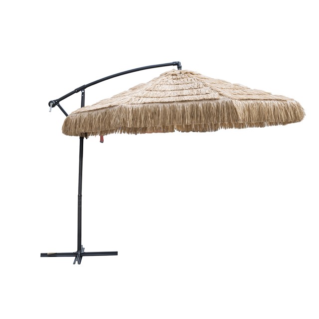 Galileo Ομπρελόνι λάμπα κήπου με εφέ ραφία 3 μ δομή από ανθρακούχο χάλυβα Kios Plus Est 5913901