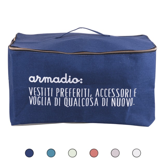 Galileo Θήκη οργάνωσης σε ύφασμα με διπλό φερμουάρ και λαβή 50x40x27 εκ. MotivyPensieriny Sibilla 5920142 Τυχαία Επιλογή Χρωμάτων