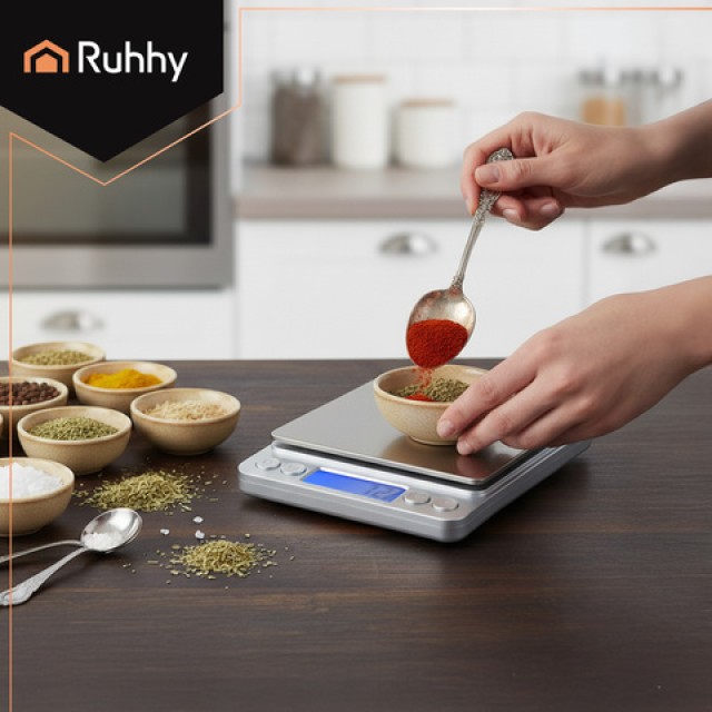 Ruhhy Ζυγαριά Κουζίνας LCD Ακριβείας μέχρι 2kg με 2 Μπολ  26507