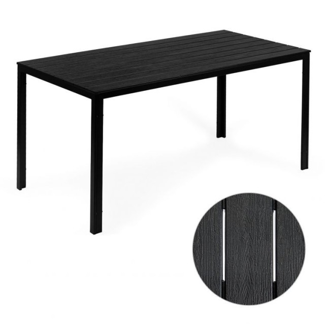MultiGarden Εξαθέσιο τραπέζι κήπου 156x78 εκ. από polywood, γκρι, έπιπλα βεράντας MultiGarden SAK-156-GREY