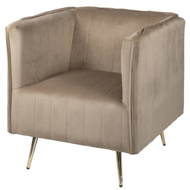 Galileo Βίντατζ πολυθρόνα σε απόχρωση γκρίζου μαύρου από ξύλο με ύφασμα πολυεστέρα σε βελούδινη υφή Sibilla 5907647