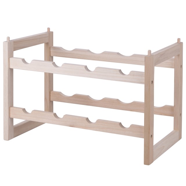 Galileo Στοιβαζόμενη θήκη για μπουκάλια 8 θέσεων από ξύλο έλατου 41x24x255 cm SChef 5917167