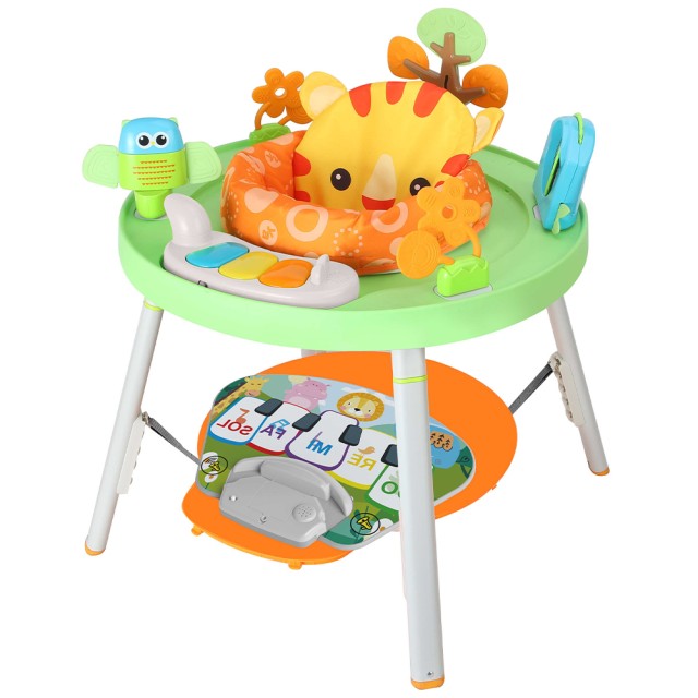 BAKAJI Κέντρο Δραστηριοτήτων για Βρέφη και Μωρά 3 σε 1 με Κάθισμα Παιχνιδιού και Μουσικό Πληκτρολόγιο 02842690