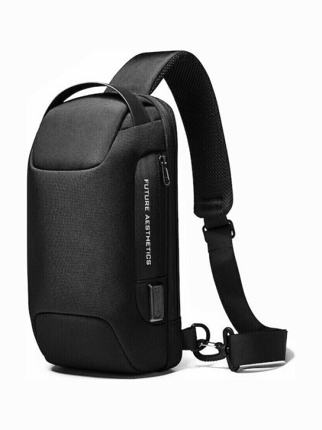 BANGE Ανδρική Τσάντα Στήθους Μαύρη 22085-Black