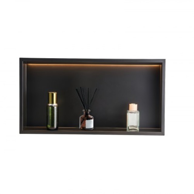 VEVOR Εσοχή Ντους 33x63.5x10.2 cm με LED από Ανοξείδωτο Ατσάλι BXGLYBKHS1C1RHCKZ001V7