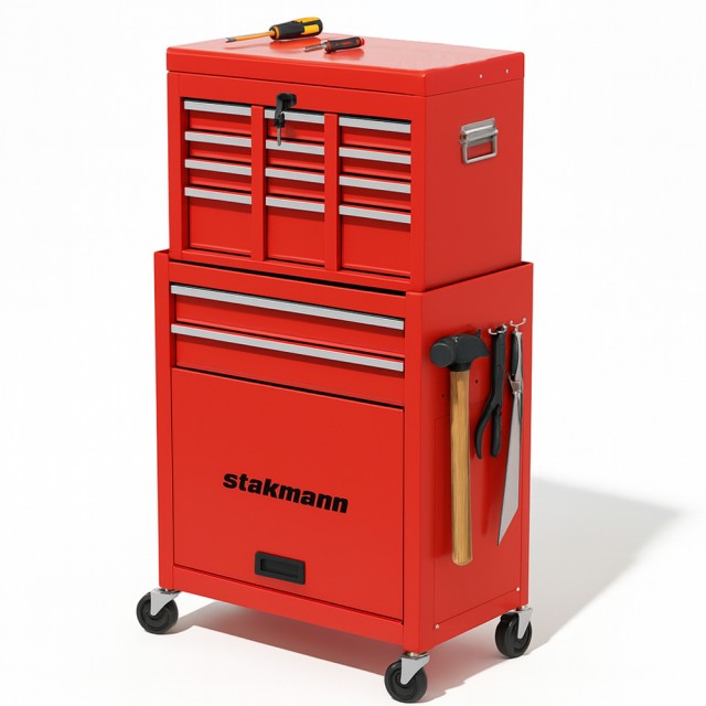 STAKMANN Κινητό Ερμάριο Εργαλειοθήκης 2 σε 1 για Γκαράζ και Συνεργείο 02001596