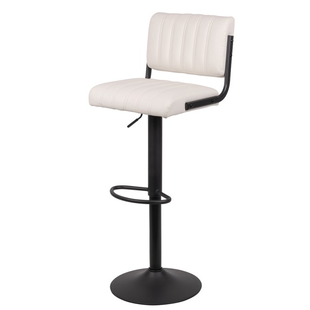 Galileo Περιστρεφόμενο σκαμπό μπαρ με πλάτη και ρυθμιζόμενο ύψος από 87 έως 107 cm λευκό Sibilla 5919540