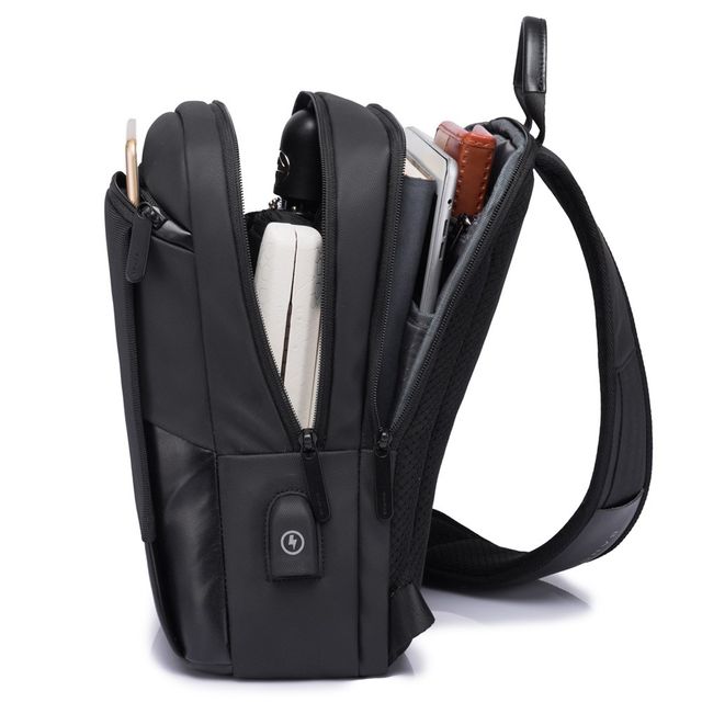 BANGE Τσαντάκι Ώμου Χιαστί Crossbody Μαύρο 77112-Black