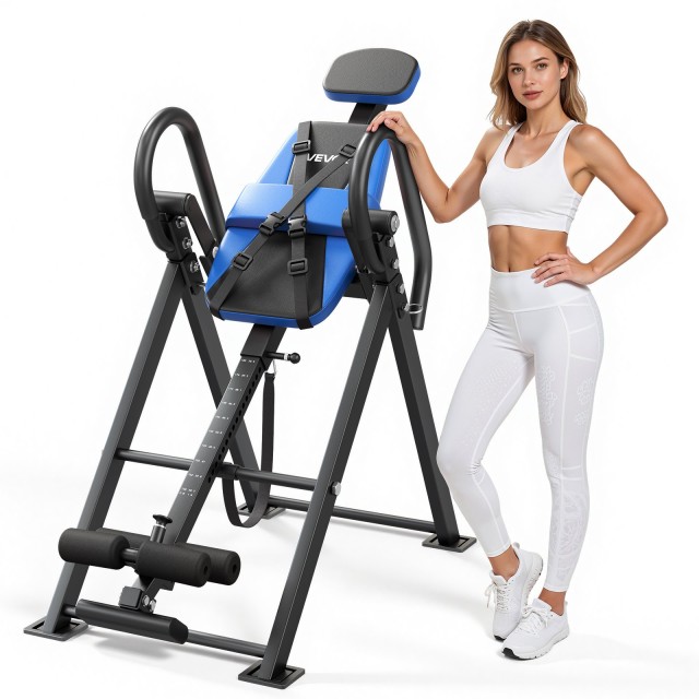 VEVOR Τραπέζι Αντιστροφής 136 kg με Διπλό Κλείδωμα και Ρυθμιζόμενο Ιμάντα DLJTSDPTKBPTIOGBI001V0
