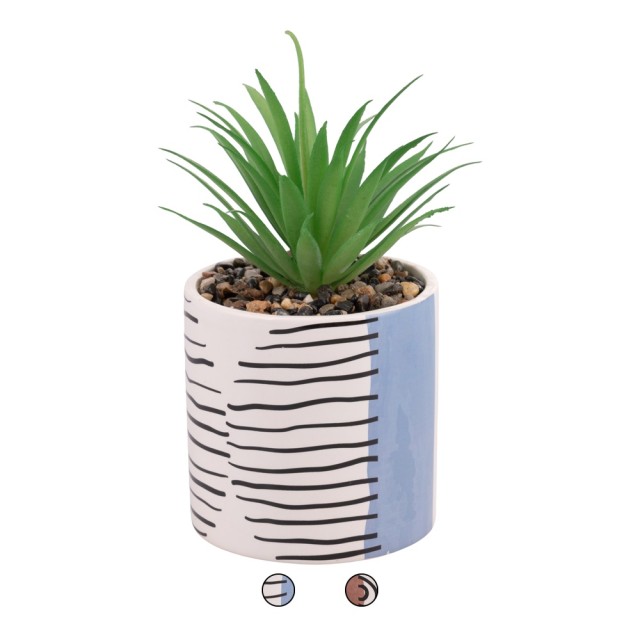 Villa DEsteΣετ 4τμχ   Τεχνητό παχύφυτο σε κεραμικό γλάστρα Venice Lido 5922907