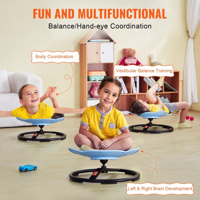 Παιδική Περιστρεφόμενη Καρέκλα Ελέφαντας 360° 49,5 x 51,5 x 25 cm Μπλε ETZYYXLS100KM776MV0 Vevor