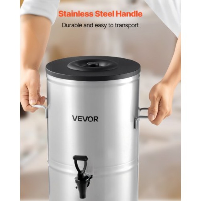 VEVOR Διανομέας Παγωμένου Τσαγιού 4 Γαλόνια/15L από Ανοξείδωτο Ατσάλι YLHLQQZXK4GAV8TCQ001V0