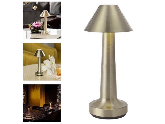 Ασύρματο Επιτραπέζιο Φωτιστικό Νυκτός Αφής με 3 Επίπεδα Φωτισμού 3W 23,5 x 9,5 cm Ασημί 5907451356890 Verk Group