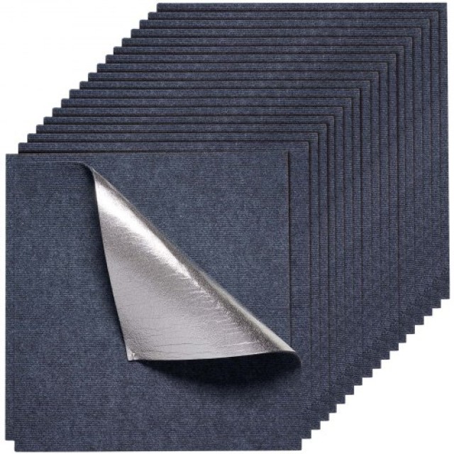 VEVOR Αυτοκόλλητα Πλακάκια Χαλιού 610x610 mm Γκρι (15 Τεμάχια) ZZFKDT2424INX4DTI001V0